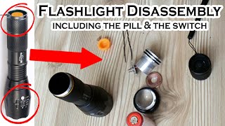 LED Flashlight Disassembly including the Pill amp Tailcap Switch  Atomic BeamOutlightGearLight [upl. by Malka]