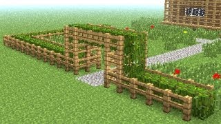 MINECRAFT How to build wooden fence [upl. by Valry423]