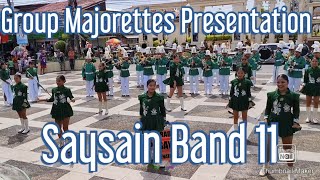 Saysain Band 11  Group Majorettes Presentation  Abucay Bataan Fiesta 2024 [upl. by Nosittam]