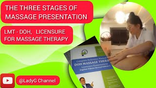 LMT  DOH  ASSIGNMENT  THE THREE STAGES OF MASSAGE PRESENTATION  MASSAGE THERAPY  LADYG CHANNEL [upl. by Akimed]