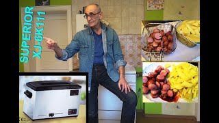 SUPERIOR XJ6k111 Deep fryerPrepare potatoes with sausages in 15 minutesCooking with butter [upl. by Aicirtak]