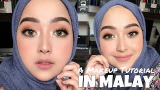 Easy Full Glam Makeup tutorial in Malay [upl. by Mairym]