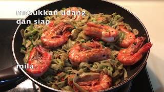 Resepi aglio olio udang harimau [upl. by Glenden]