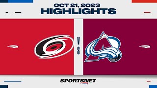 NHL Highlights  Hurricanes vs Avalanche  October 21 2023 [upl. by Einnoc]