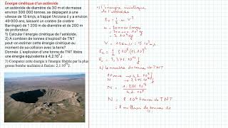 Énergie cinétique dun astéroïde [upl. by Riehl]