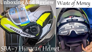 Unboxing And Review of Steelbird SBA7 Huracan Flip Up Helmet  Worst Modular Helmet [upl. by Vershen]