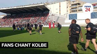 WATCH  Kolbe Kolbe Thousands of Toulon fans in awe as Springboks hold open training session [upl. by Reena170]