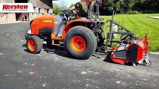 Tractor Kubota STW40 with rear Sweeper [upl. by Barram630]