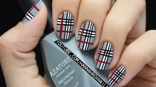 Plaid Nail Art for Girls Life Magazine [upl. by Adnohsel554]