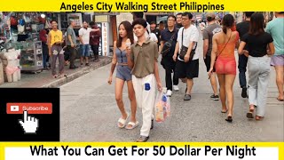 Angeles City Walking Street Philippines  What You Can Get For 50 Dollar Per Night [upl. by Elmo880]