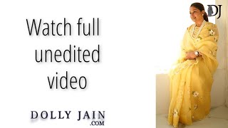 Watch full unedited video  Dolly Jain saree draping [upl. by Ledda]