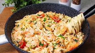 Ich habe noch nie so lecker gegessen Pasta mit Garnelen in einer cremigen Sauce [upl. by Beall]