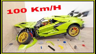 Lamborghini Aventador CRASH ðŸš¨ 100 KmH ðŸš¨ 6628pcs Car Crash Test [upl. by Yusuk854]