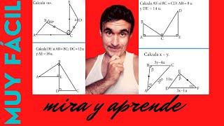 ▲▲▲ CONGRUENCIA De TRIÁNGULOS ejercicios RESUELTOS [upl. by Aicekal334]