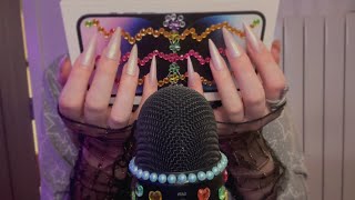 ASMR TappingampScratching Long nails no talking [upl. by Tsai155]