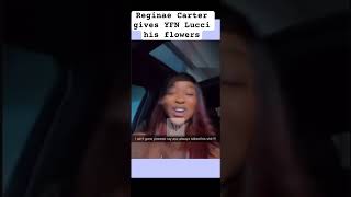 Reginae Carter gives YFN Lucci his flowers [upl. by Ennovyahs]