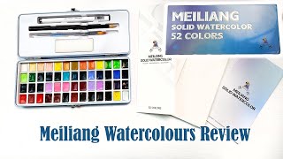 Meiliang Watercolor Paints 52 Set Review  aka Pretty Excellent Paints So Many Colours [upl. by Anastice]