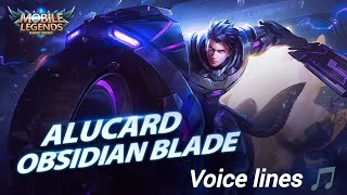 alucard legend skin voice lines quotes and subtitles  obsidian blade  mobile legends  mlbb [upl. by Eilasor312]