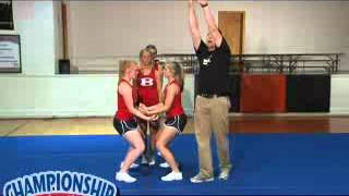 Basic Stunts Dismounts and Transitions for Cheerleading [upl. by Amadis658]