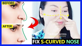 BEST NOSE MASSAGE  Get Nose Straight amp Slim  Fix Sshaped amp Crooked Nose Lift Nose Tip [upl. by Hanforrd]