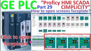 GE software quotProficy Cimplicity HMI SCADAquot how to open screens by using mouse up action [upl. by Aihsi]