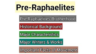 PreRaphaelites  PreRaphaelite Brotherhood  PreRaphaelite Movement in English Literature [upl. by Thurlough]