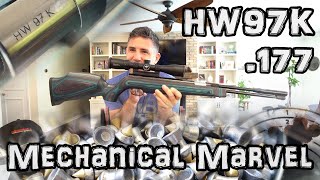 Weihrauch HW 97K 177 Air Rifle Review  SETUP GUIDE   Accuracy Test   Under Lever Airgun [upl. by Aehsan33]