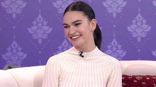 Lily James talks ‘The Iron Claw’ starring alongside Zac Efron more [upl. by Romo]