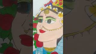 Radha rani drawing artistabhay trendingreels ytviralshorts [upl. by Ihculo537]