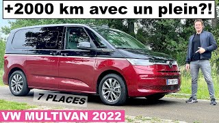 Essai VW Multivan hybride 2022 – Le van vraiment mieux qu’un SUV [upl. by Golliner]