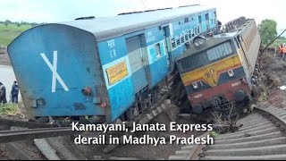 Kamayani Janata Express derail in Madhya Pradesh [upl. by Eudoxia]