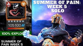 SUMMER OF PAIN  Week 5 Aegon SOLOS Painless VENOM Boss  Marvel Contest of Champions [upl. by Barn202]