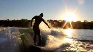 iDOL Wakesurfing behind 2011 Nautique 230 Team SACKED OUT [upl. by Namor]