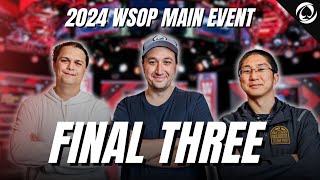 The 2024 WSOP Main Event FINAL THREE  WSOP 2024 Main Event Day 9 [upl. by Iver]