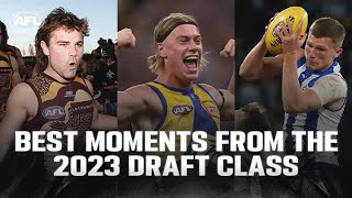 The BEST MOMENTS from the 2023 draft class  AFL [upl. by Atilem]