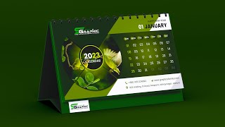 How to Design a Desk Calendar in Adobe Photoshop [upl. by Hsetim]