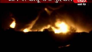 Big fire in IOC depot near Jaipur 5 of 5 [upl. by Lyall]