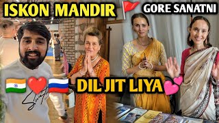 Russia Me Iskon🚩 Mandir Gore log love Hindu  Krishna Janmastmi Celebration vlog [upl. by Seditsira]