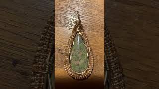 Unakite Jasper Pendant art love crystals pendant jewelry jewelrydesign jewelrymaking [upl. by Felton381]