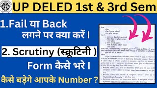 Scrutiny Form कैसे भरे BackFail Students Result  Scrutiny में कितने नंबर बढ़ सकते हैं  result [upl. by Yelich]