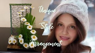 Unique Style Artificial Flower Arrangement Tutorial [upl. by Anairad]