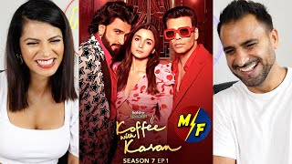 KOFFEE WITH KARAN  Season 7  Ep 1  ALIA BHATT amp RANVEER SINGH Rapid fire REACTION [upl. by Isiad728]