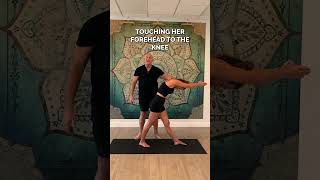 Engage Your MIND BODY and SPIRIT with Hot Yogas Standing Separate Leg Head to Knee Pose [upl. by Eellek]