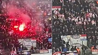 Chorwaccy kibice na Stadionie Narodowym podczas meczu z Polską Liga Narodów  15102024 [upl. by Anattar]