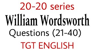 Wordsworth questions  Wordsworth MCQS  Vipul classes [upl. by Eustasius]