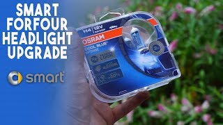 201718 Smart ForFour Prime Edition  Headlight UPGRADE OSRAM COOL BLUE INTENSE H4 [upl. by Acimahs]