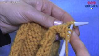 Adriafil tutorial Purl stitch through back loop ptbl  Maille torse à lenvers [upl. by Anirehtak]