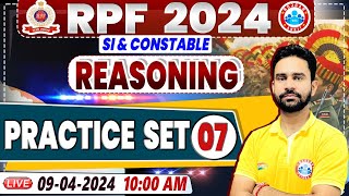 RPF Vacancy 2024 RPF SI Reasoning Practice Set 07 RPF Constable Reasoning Class Rahul Sir [upl. by Anneuq]