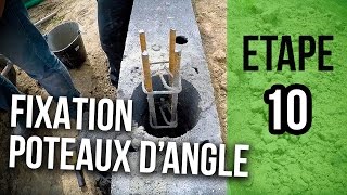 Règle de fixation de poteau dangle et béton  Etape 10 [upl. by Eidnil]