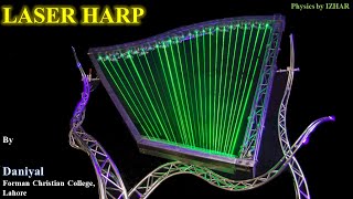 Lasers as Wires of Guitar LASER HARP A Project by an Intermediate Student English [upl. by Doi]